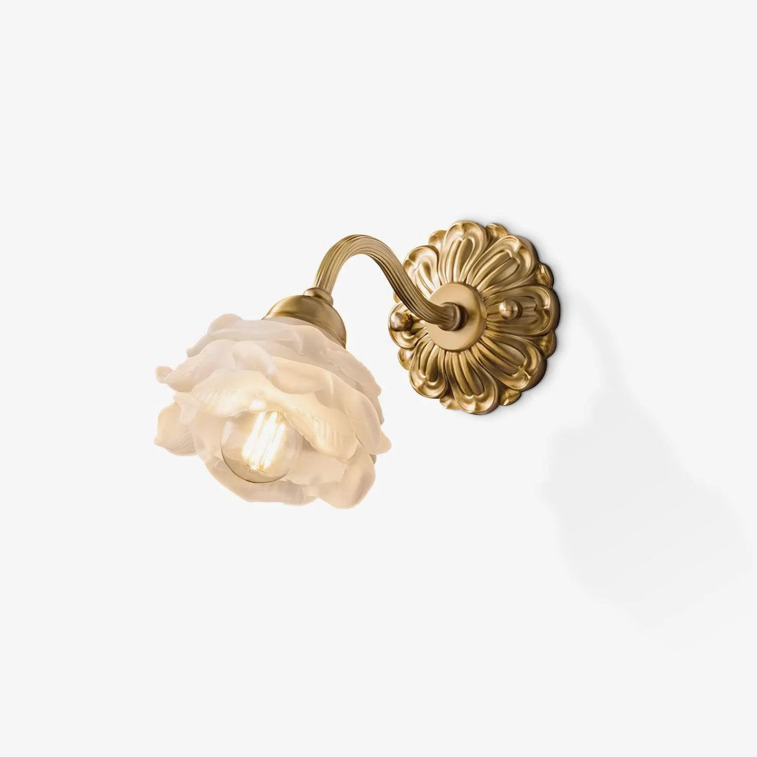 Optimized Brass Rose Wall Light Effective