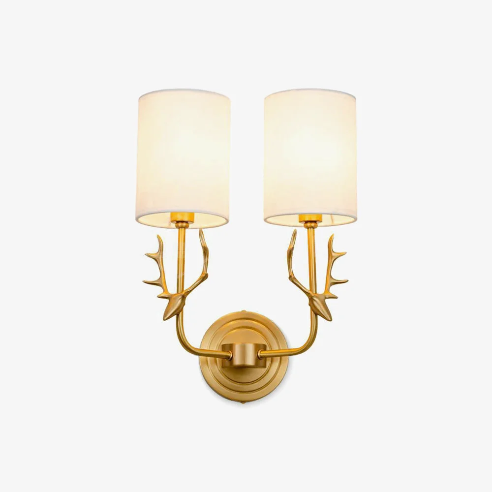 Advanced Brass Deer Head Wall Light Environmentally Friendly