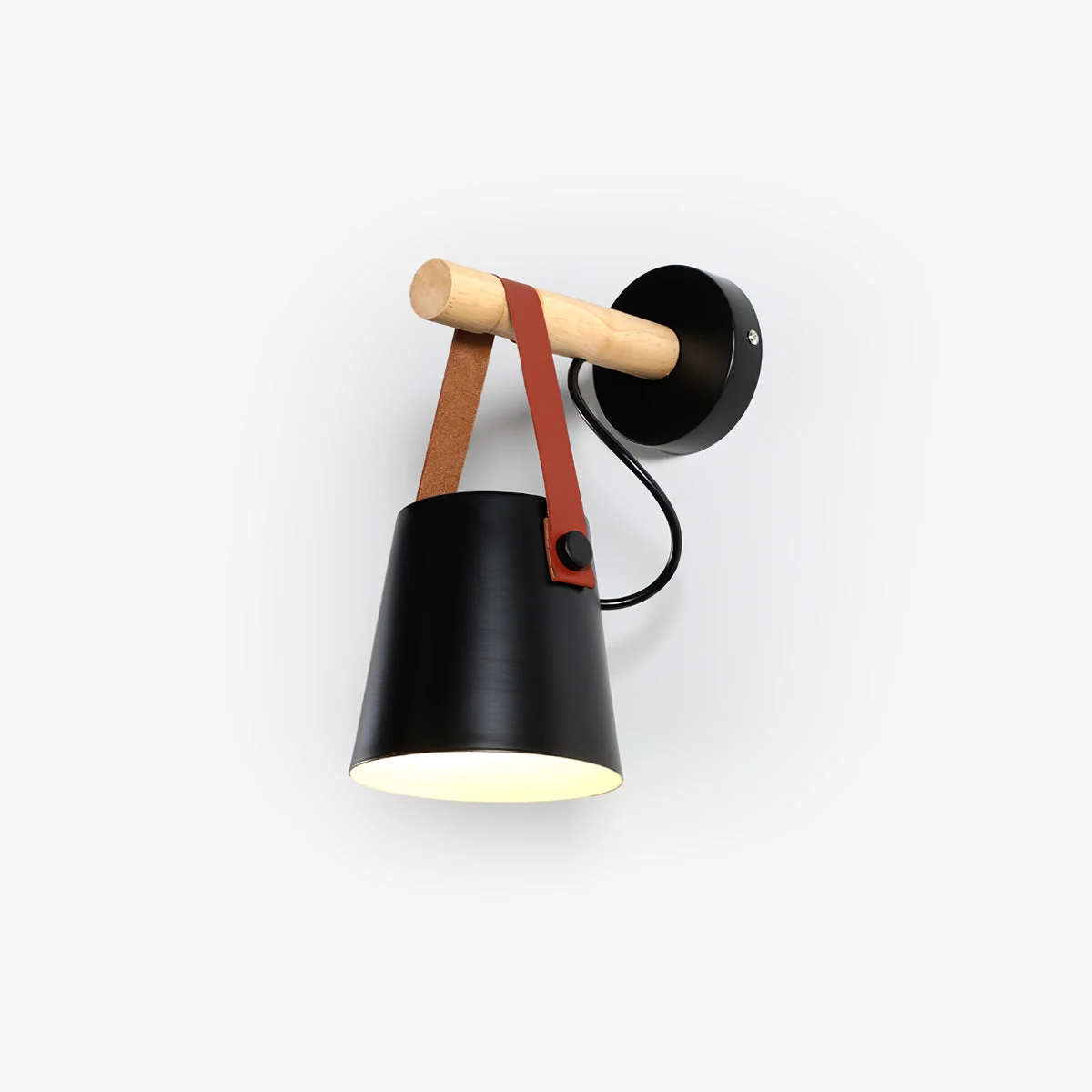Relaxed Wooden Conical Wall Light Environmentally Friendly