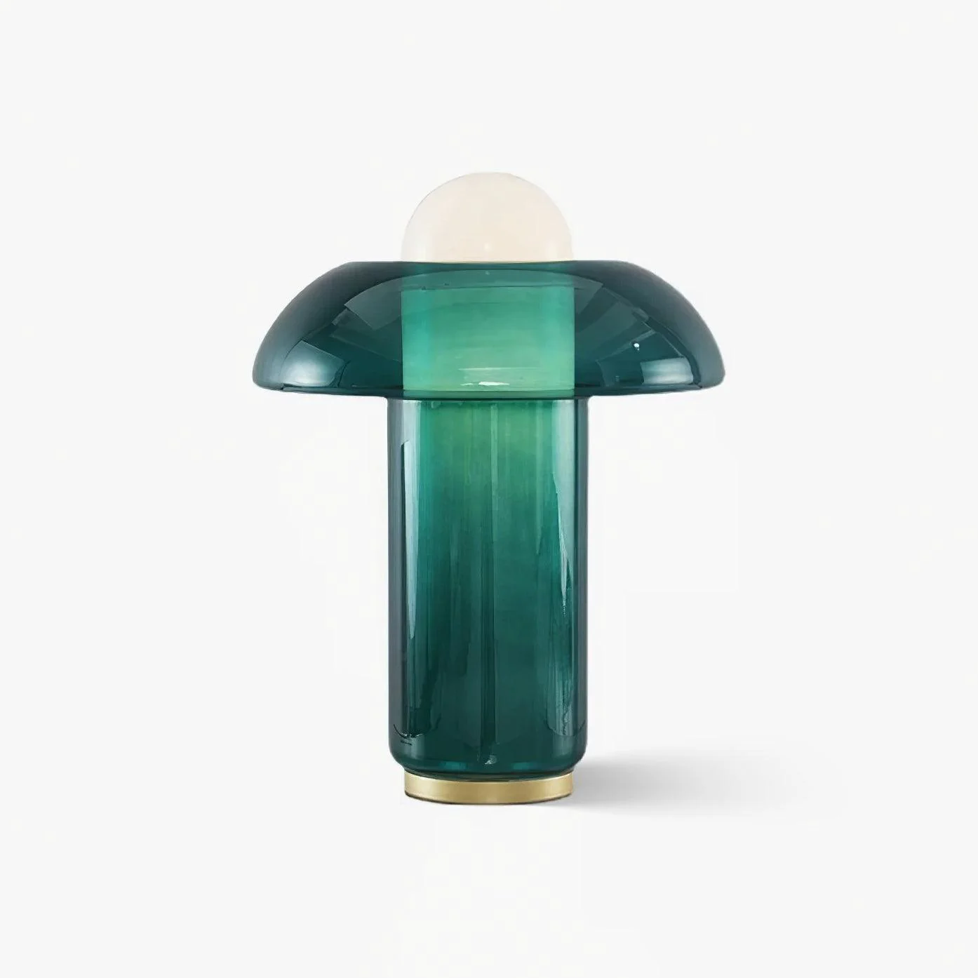 Quality Glass Mushroom Table Lamp Green
