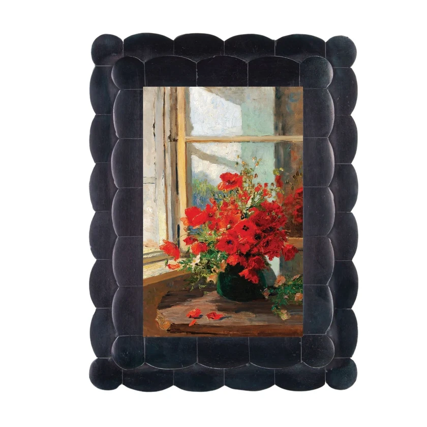 Advanced Reverie Scallop 4×6 Photo Frame Black Elite