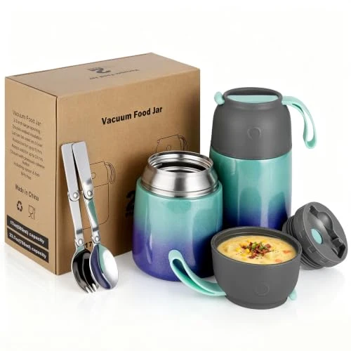High-Performance Insulated Thermo Food Jar for Hot Cold Food for Kids Adult 2 Count Top-Quality