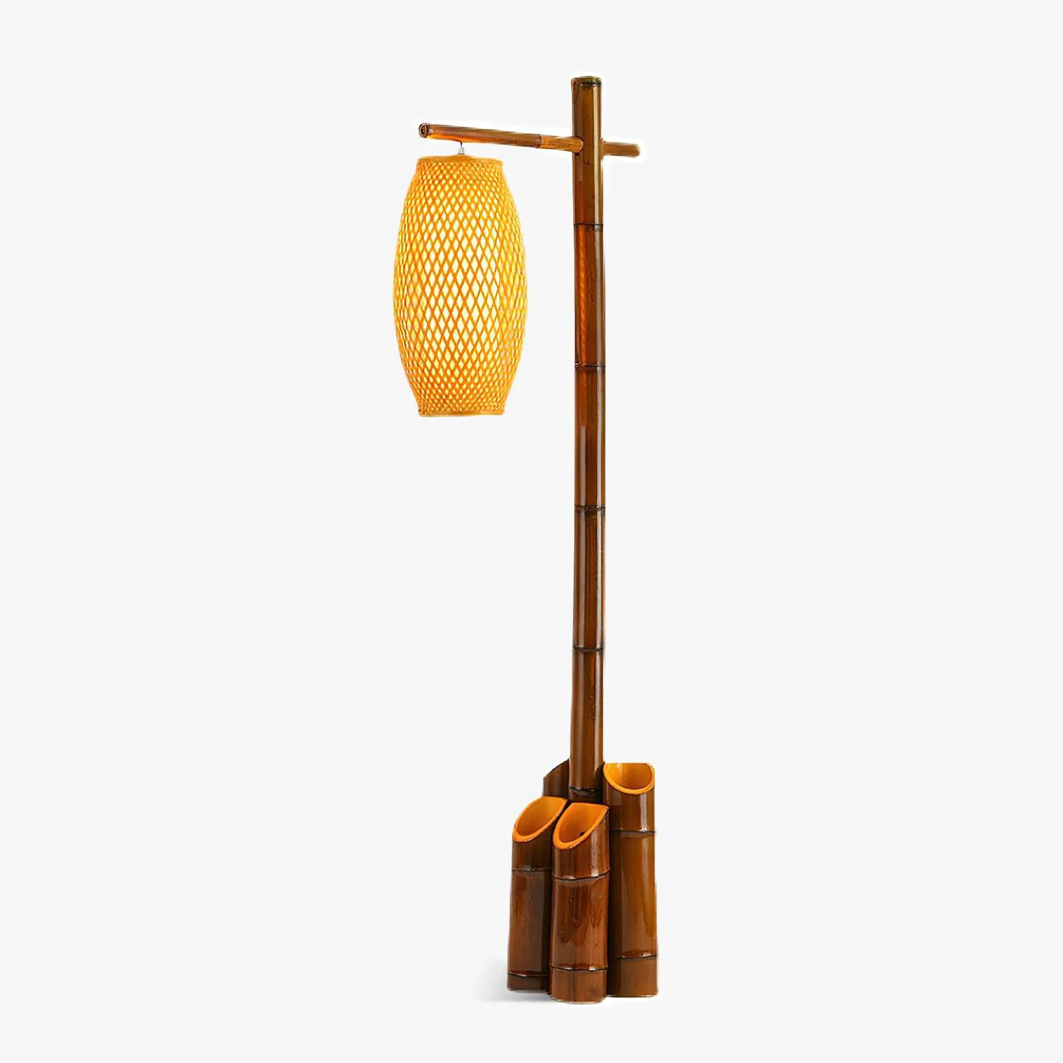Premium Material Zen Bamboo Tube Floor Lamp Comfortable