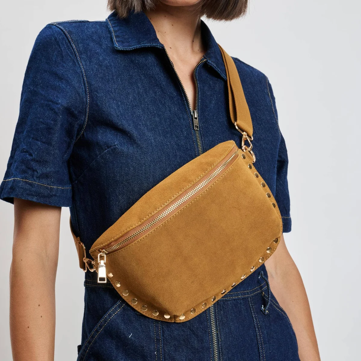 Luxury Gizelle-Suede Belt Bag Functional