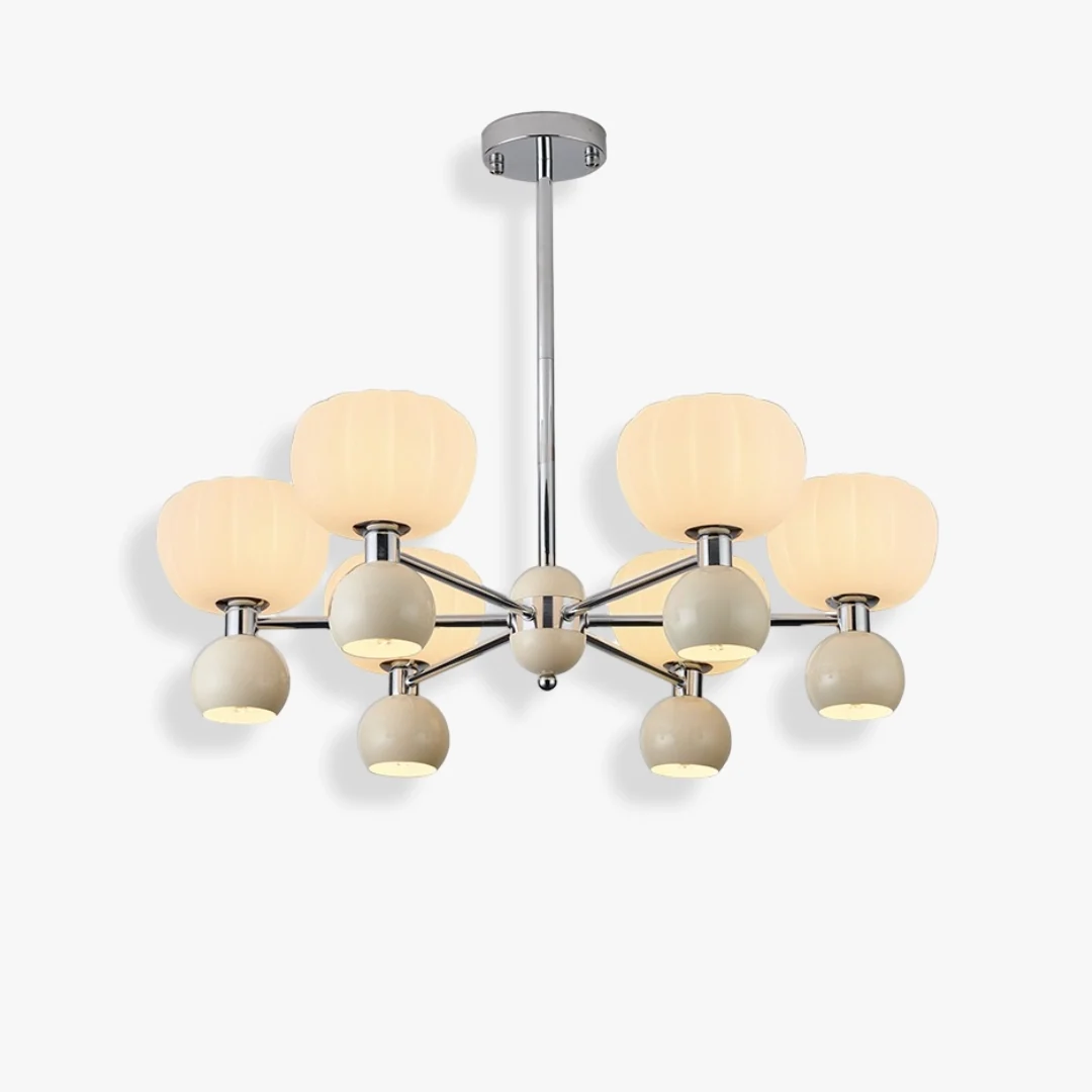 Relaxed Cream Pumpkin Chandelier Next-Generation