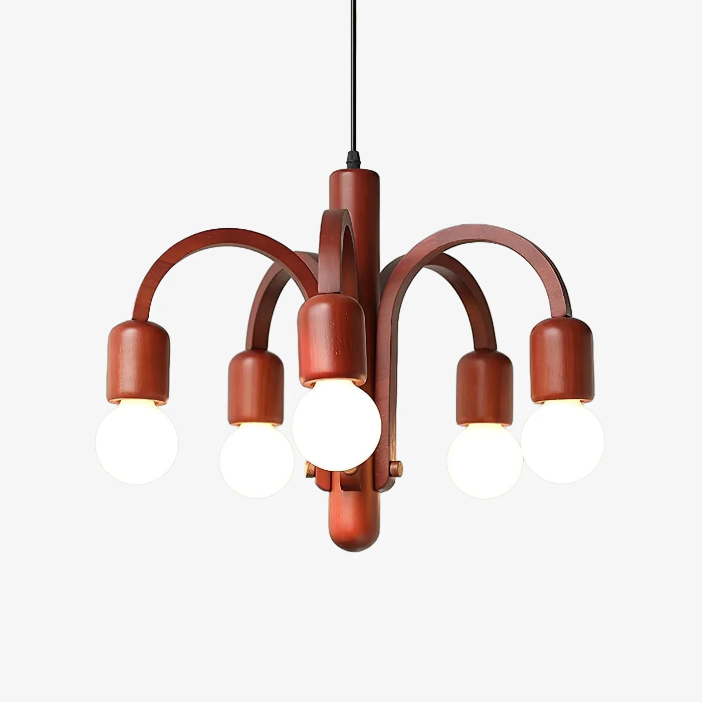 High-Quality Candela Teak Chandelier Artisan