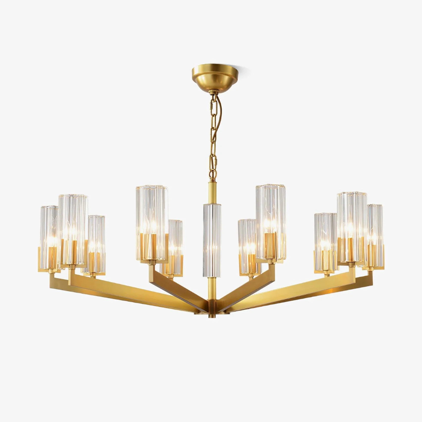 Functional Kayla Brass Chandelier Smooth