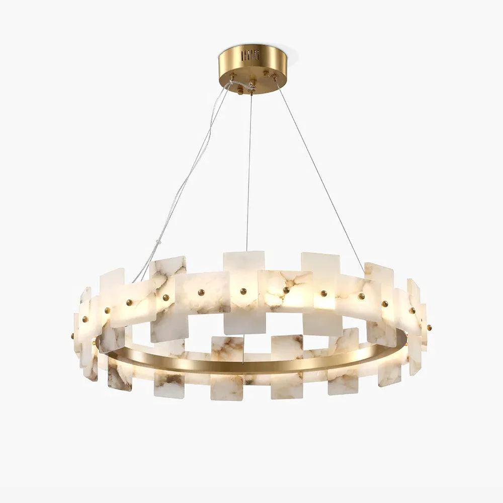 First-Class Alabaster Halo Chandelier Convenient