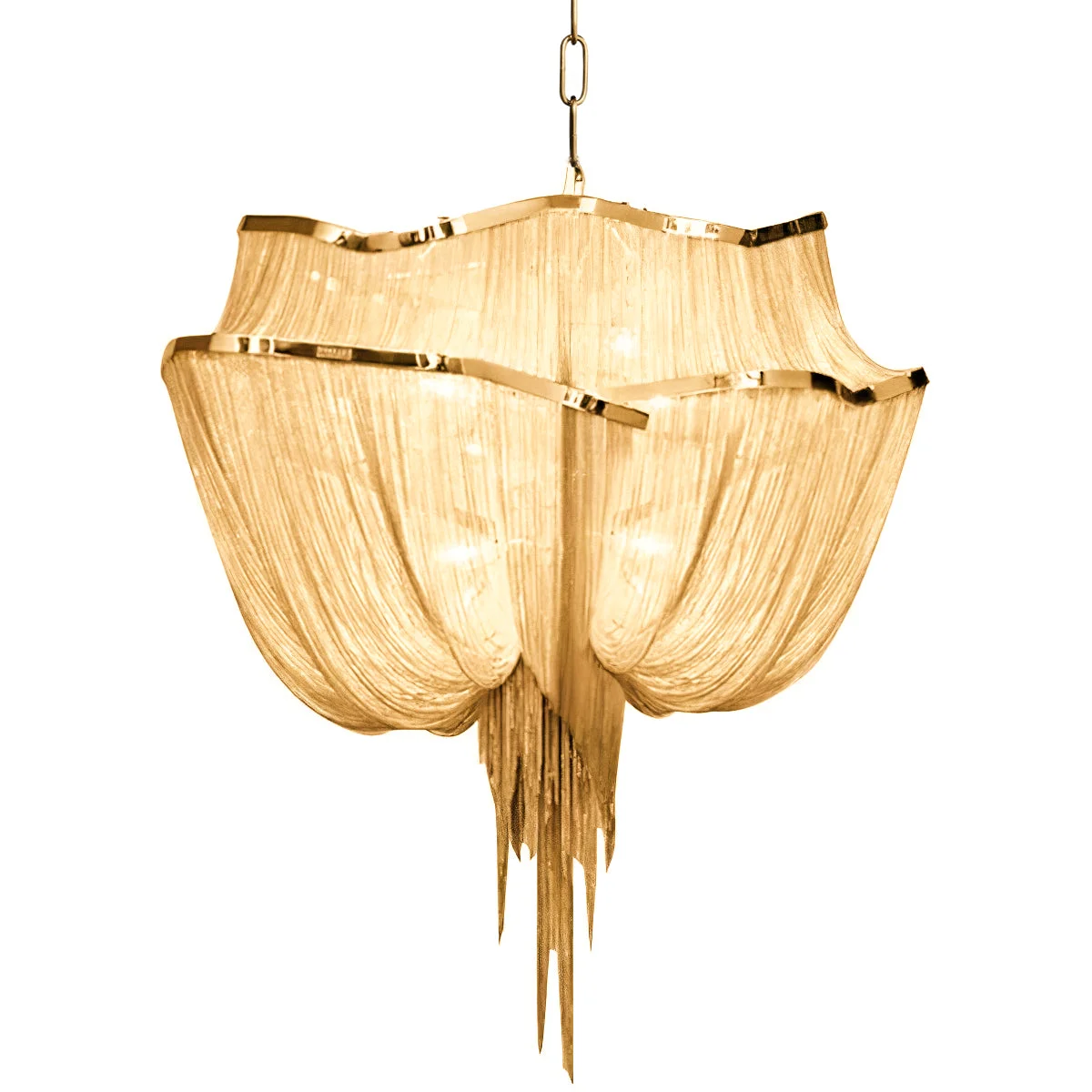 Organic Chains Shimmering Chandelier Fine