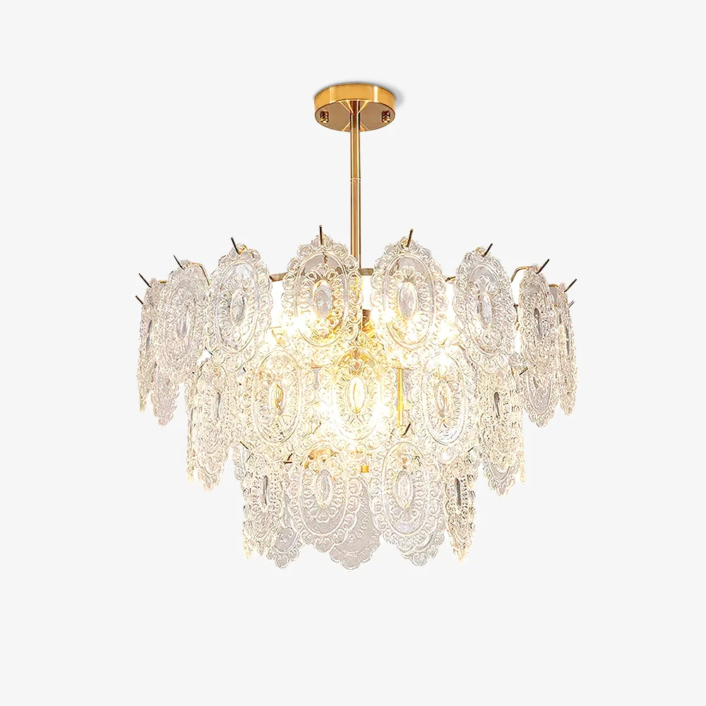Long-Lasting Wave Glass Chandelier Durable