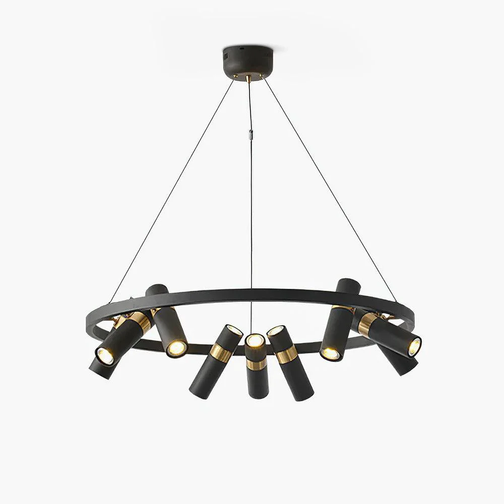 Minimalist Black Mutil Pipe Chandelier Fast