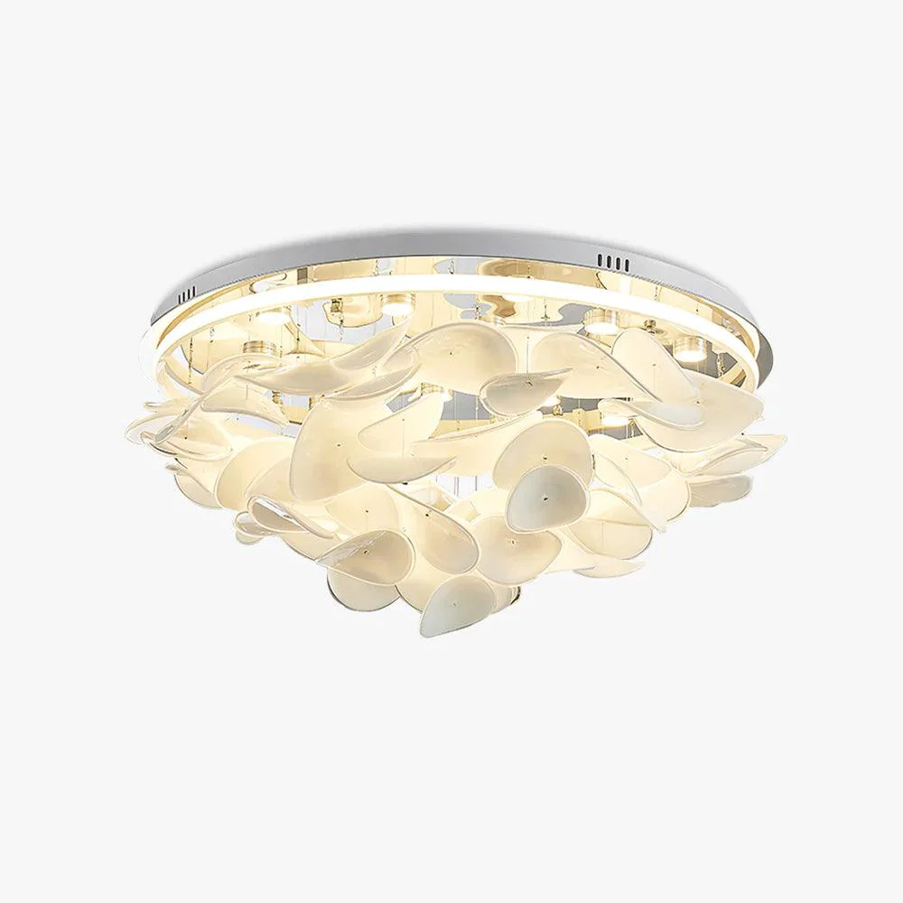 Sustainable French Radici Petal Ceiling Lamp Safe