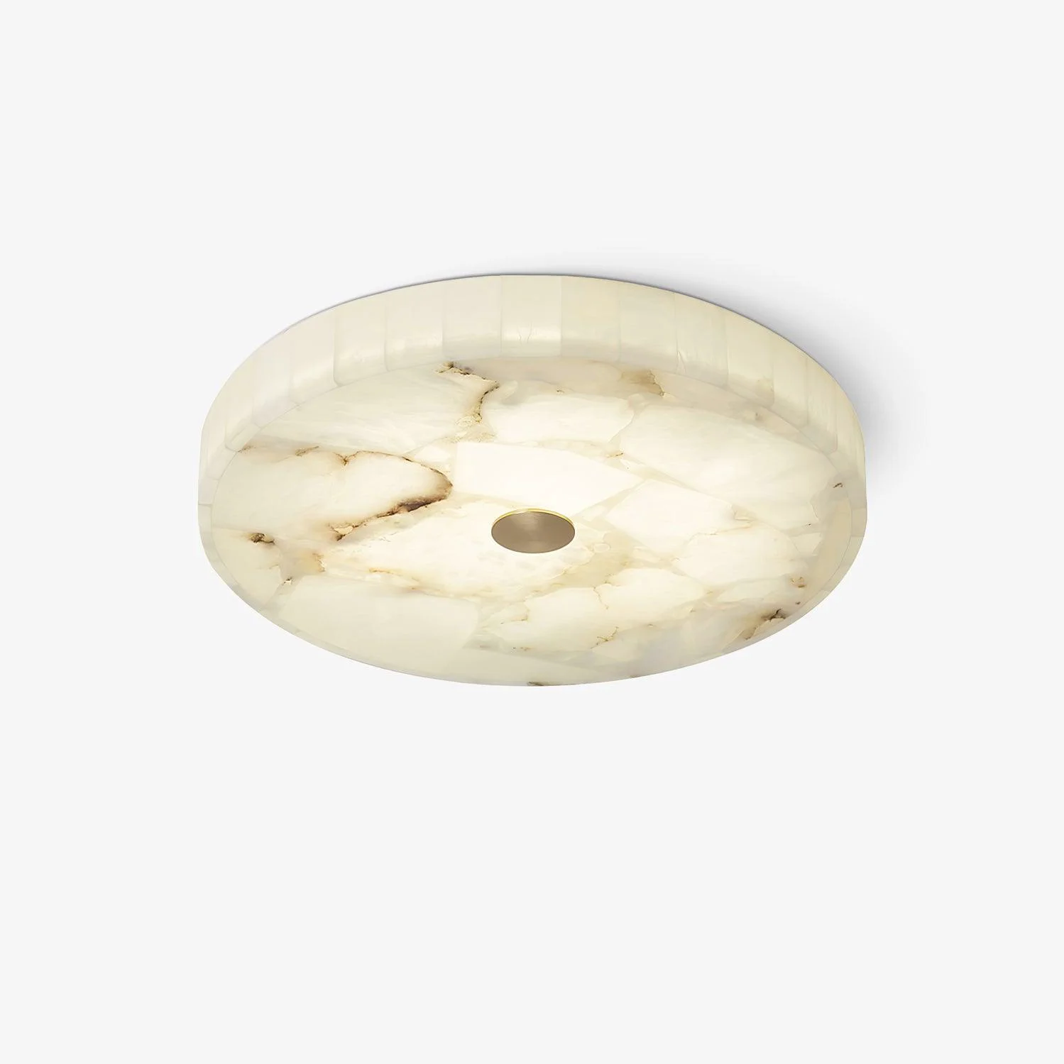 Easy-to-Use Round Alabaster Ceiling Lamp Optimized