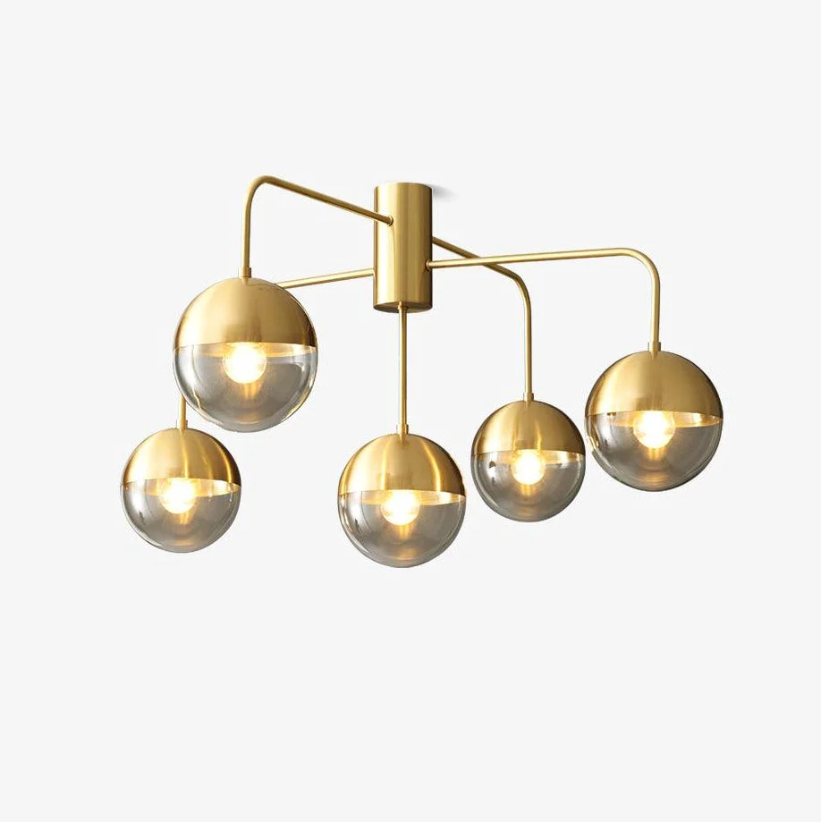 Verified Brass Globulars Ceiling Lamp Powerful