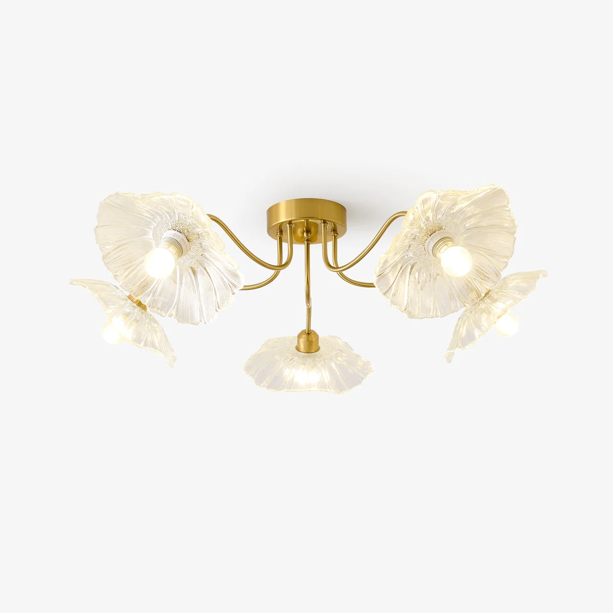Dependable Lotus Leaf Glass Ceiling Lamp Outstanding