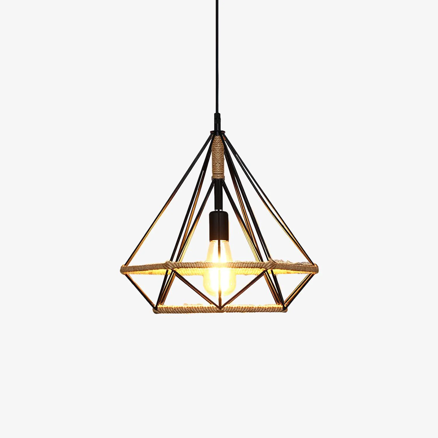 Responsible Retro Hemp Rope Interesting Pendant Light Durable