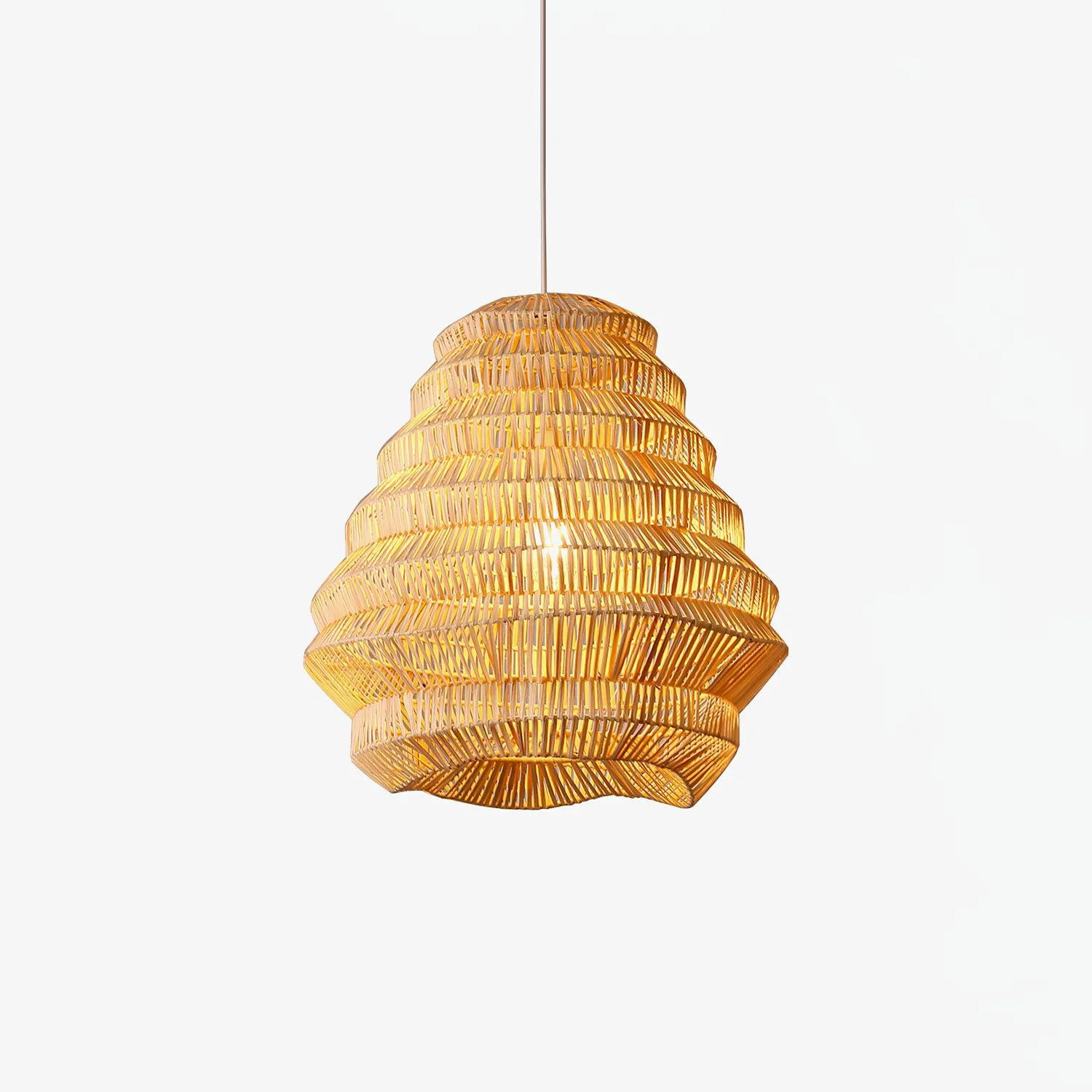 Reusable Bamboo Spiral Pendant Lamp Fashionable