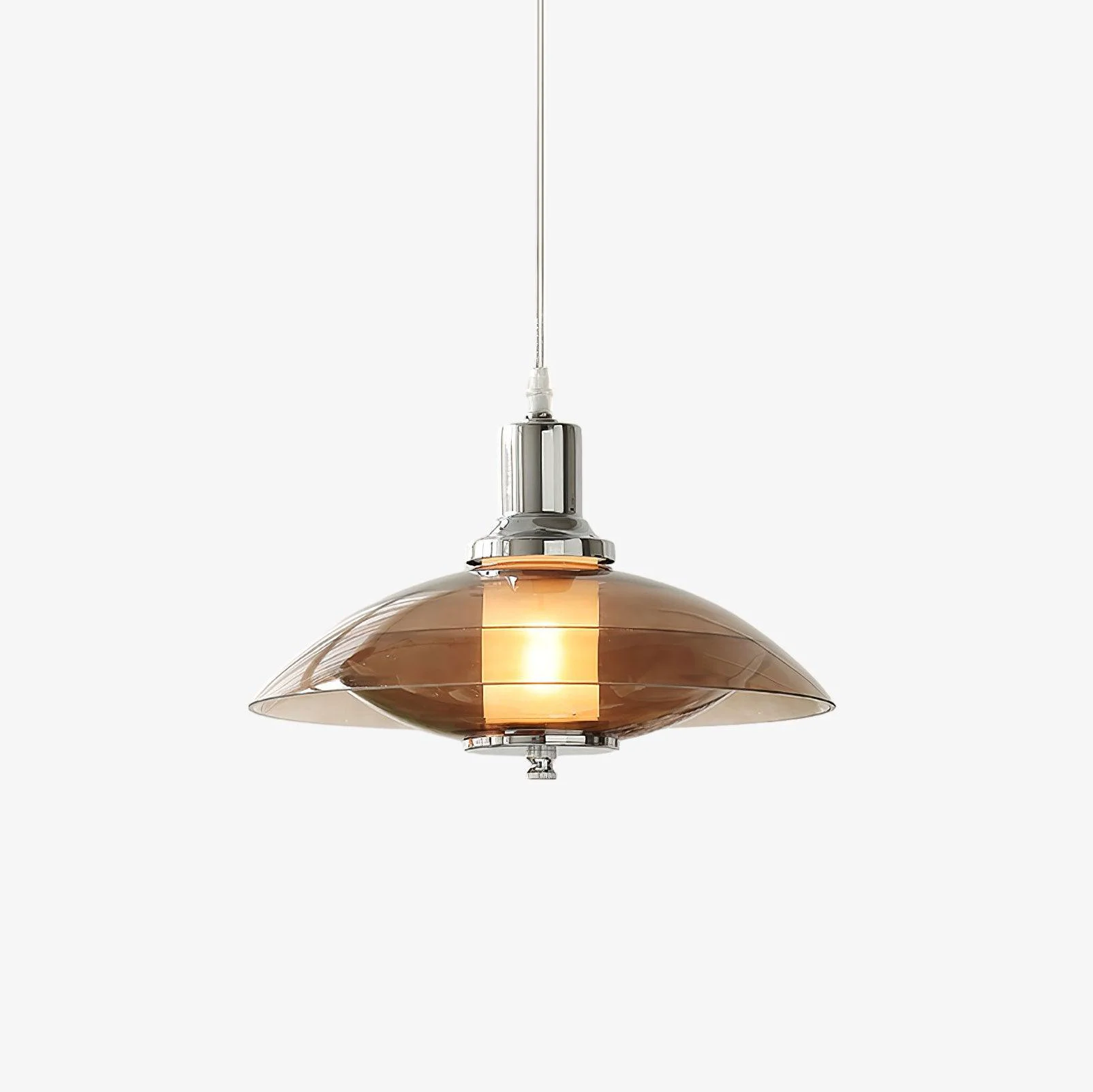 Relaxed Flying Saucer Chrome Pendant Light Convenient