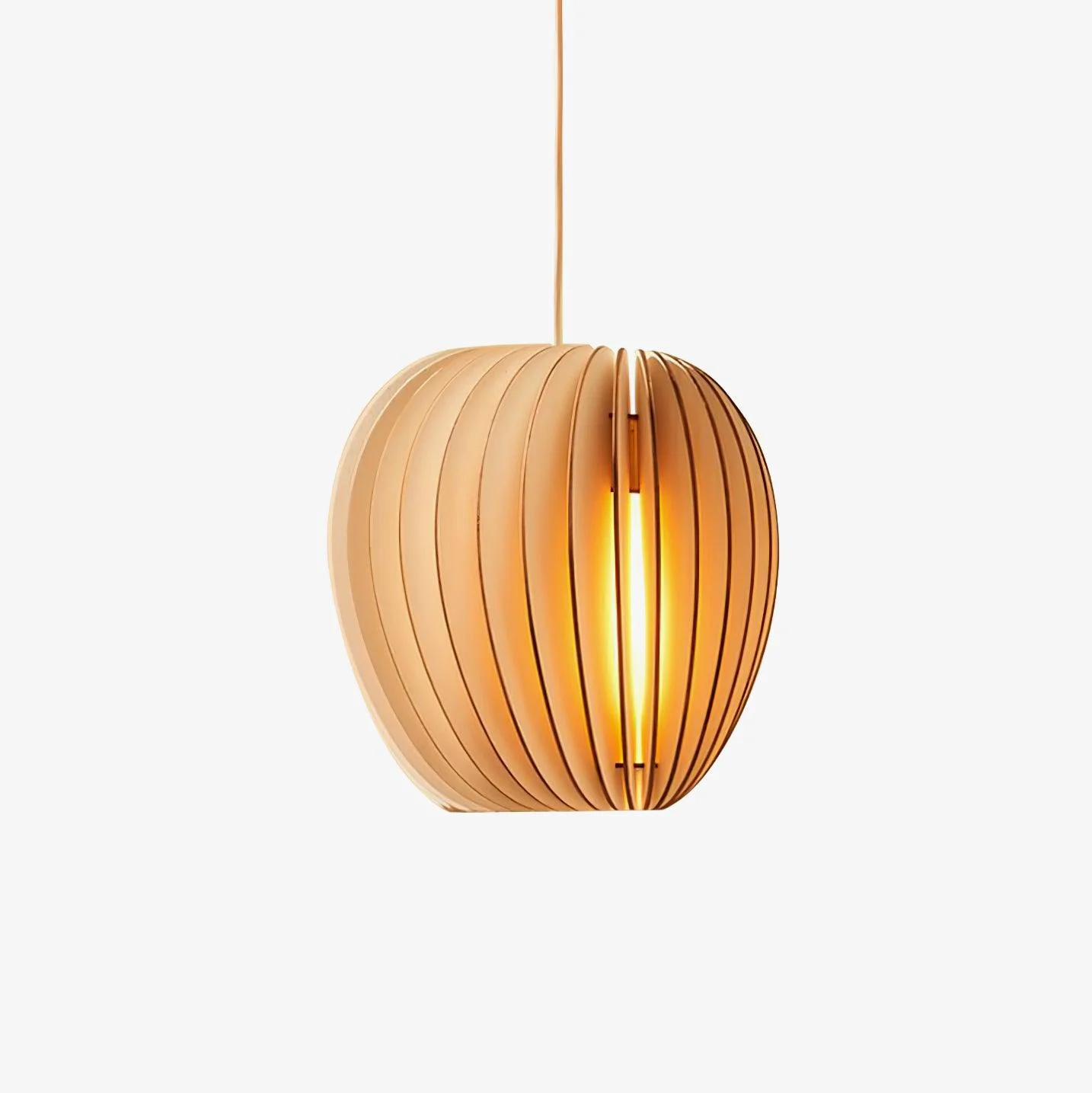 Expertly Made Wooden Orb Pendant Lamp High-Quality