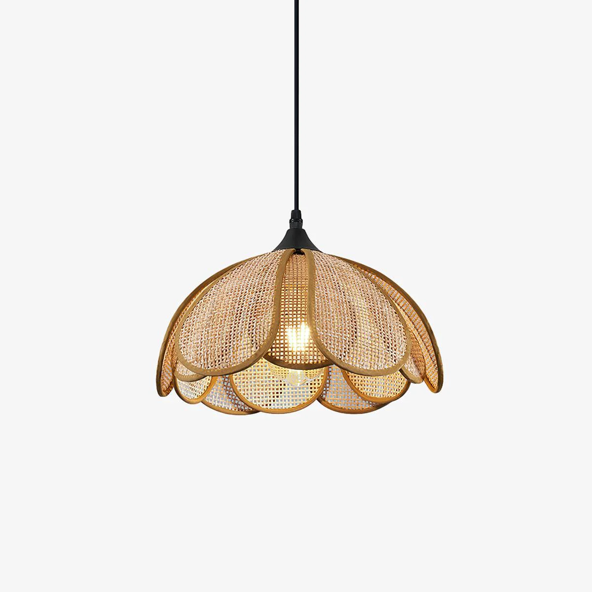 Sustainable Bloom Rattan Pendant Lamp Premium