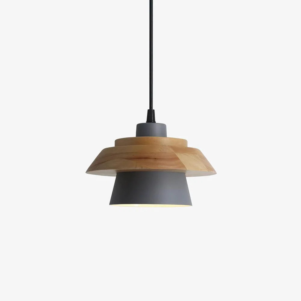 Comfortable Stone Wood Pendant Lamp Secure