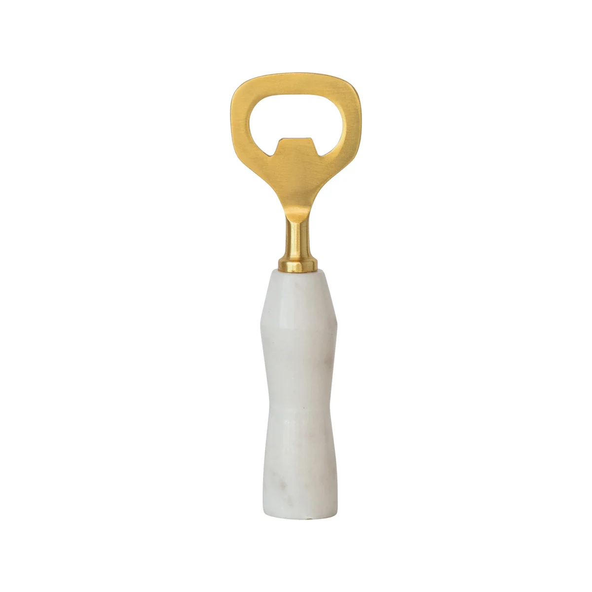 Flexible Stainless Steel Marble Bottle Opener Gold Finish White Premium Material