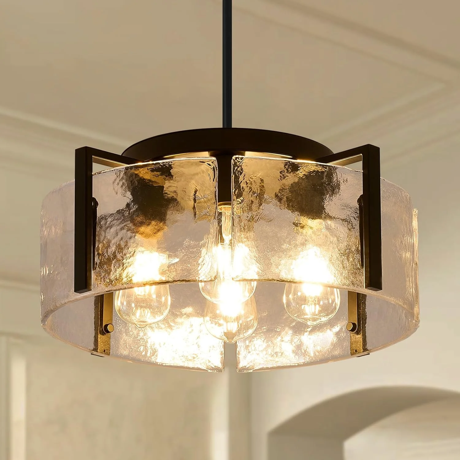 Powerful Black Four Light Adjustable Kitchen Island Chandelier High-Quality