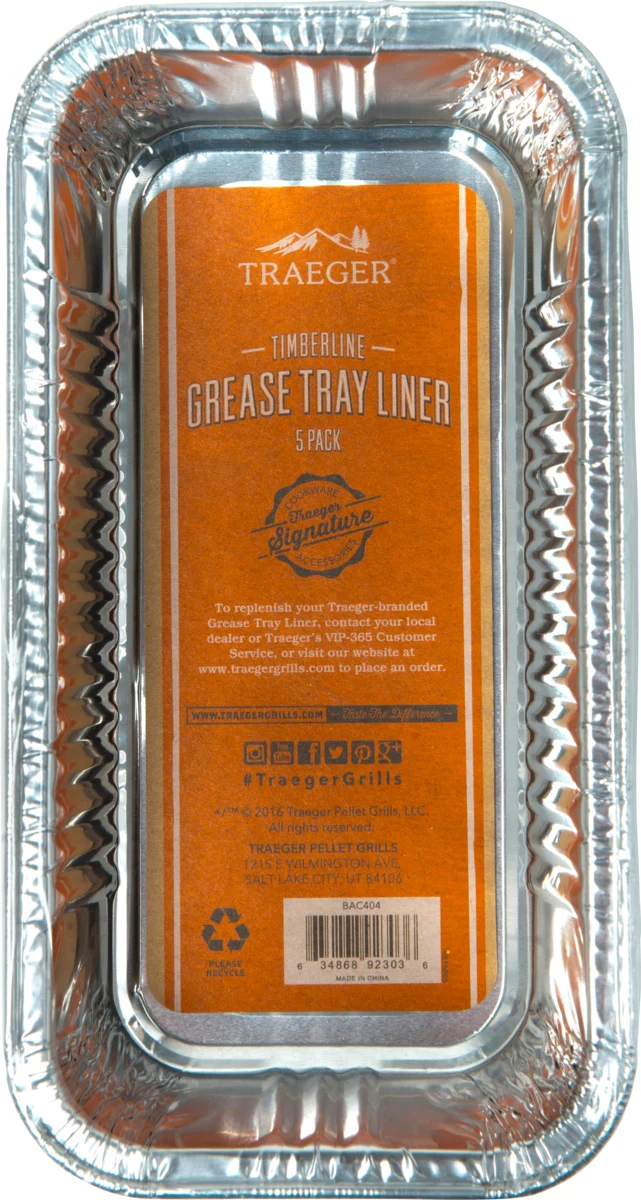 Top-Quality TRAEGER TIMBERLINE GREASE PAN LINER-5 PACK Solid
