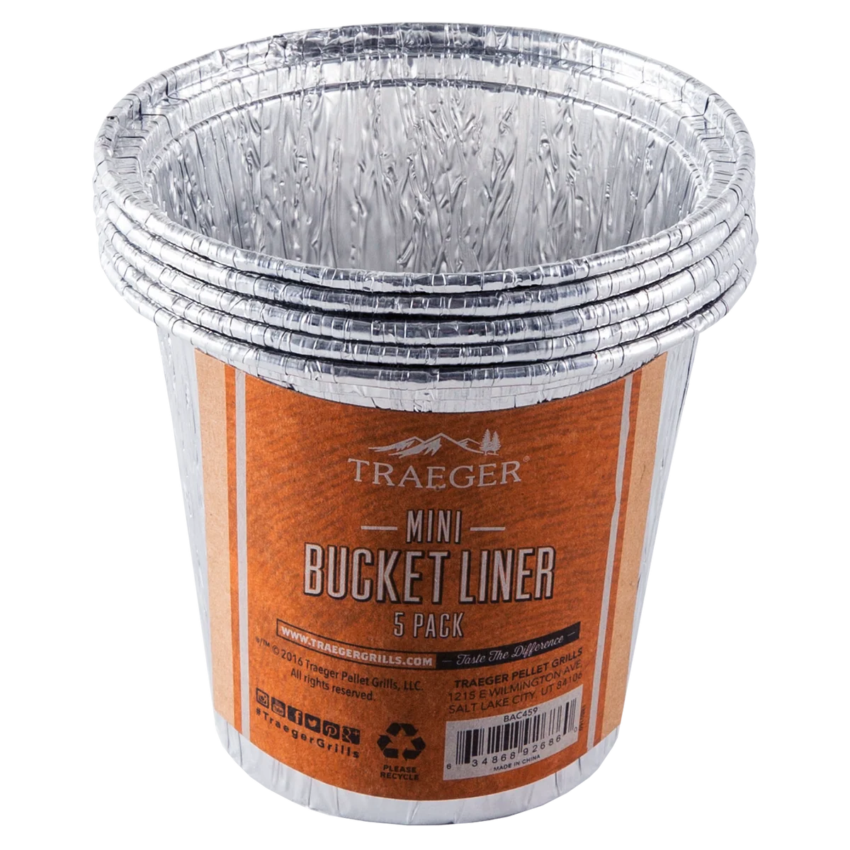 Long-Lasting TRAEGER MINI GREASE BUCKET LINER-5 PACK Ranger Scout PTG Selected