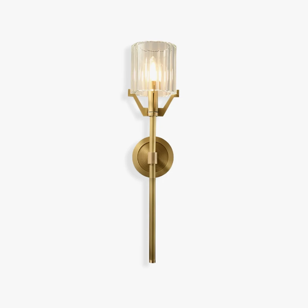 Traditional Scepter Brass Crystal Wall Sconce Prestigious
