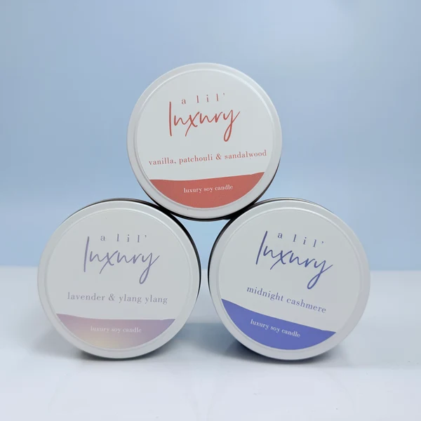 Outstanding Soy Tin Candle Winter Edition Natural