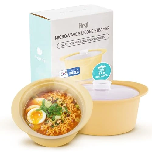 Healthy 27oz Platinum Silicone Microwave Steamer Pot with Handle Lid Classic