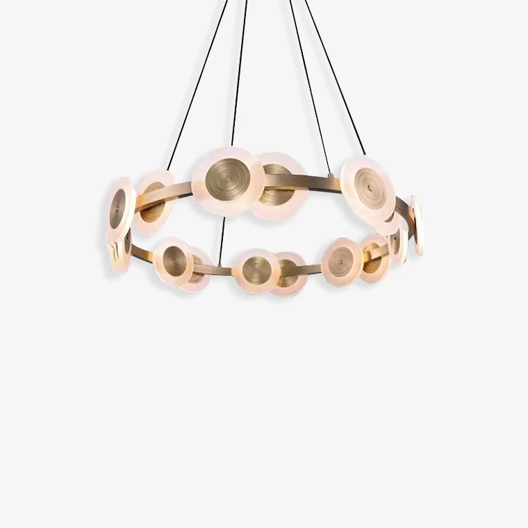 Clean Circular Optical Disc Chandelier Comfortable