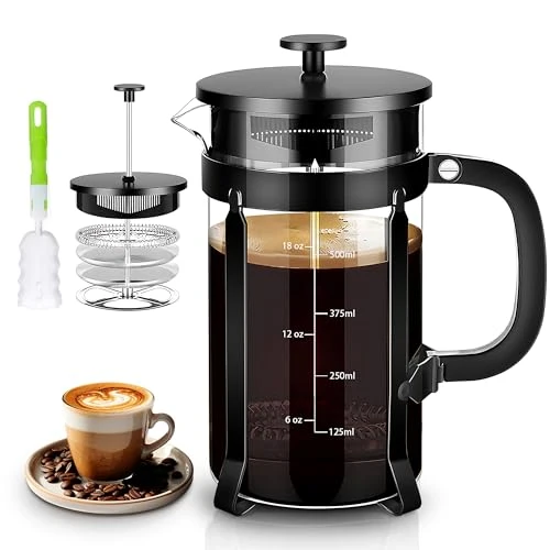 Unique French Press Coffee Maker 304 Stainless Steel Coffee Press Lightweight