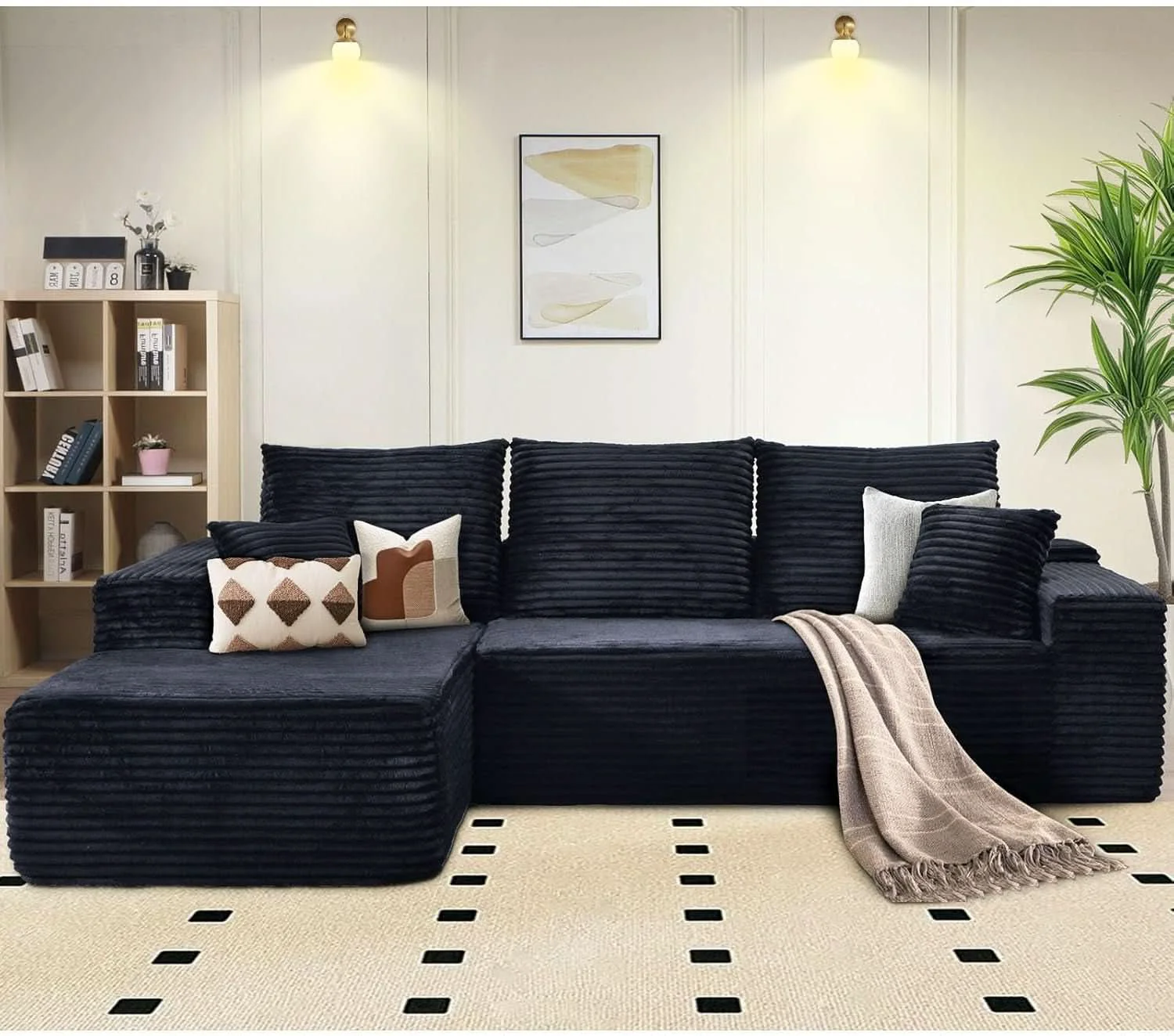 Elegant Modern L-Shape Cloud Sectional Couch for Living Room Eco-Friendly