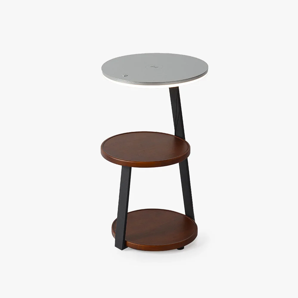 Optimized Ozawa Natural Round Wood Floor Lamp With Table Bedroom Effective