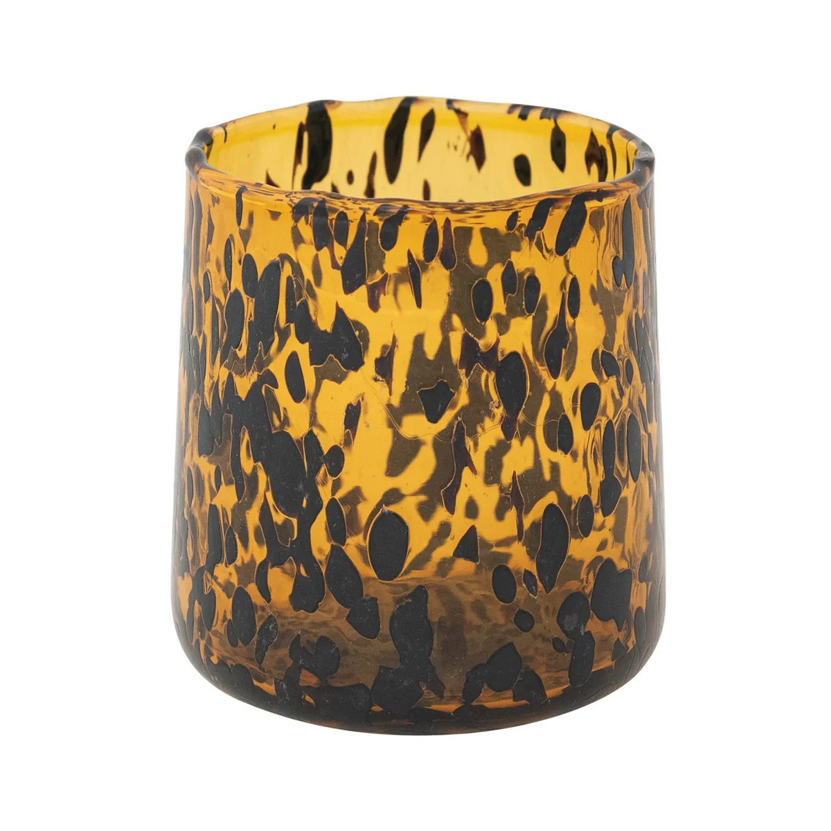Reusable Confetti 10-ounce Drinking Glass Tortoise Shell Breathable