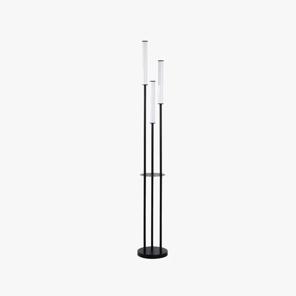 Dependable Eryn Modern 3 head Black Metal Arcylic Floor Lamp Genuine