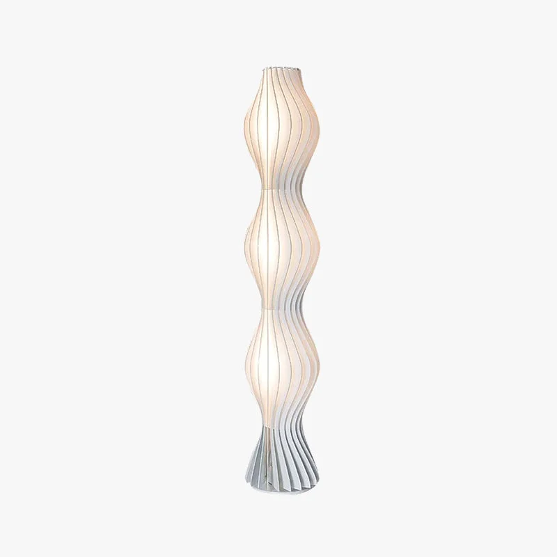 Effective Salgado Artistic Pleated Acrylic Floor Lamp White High-Grade