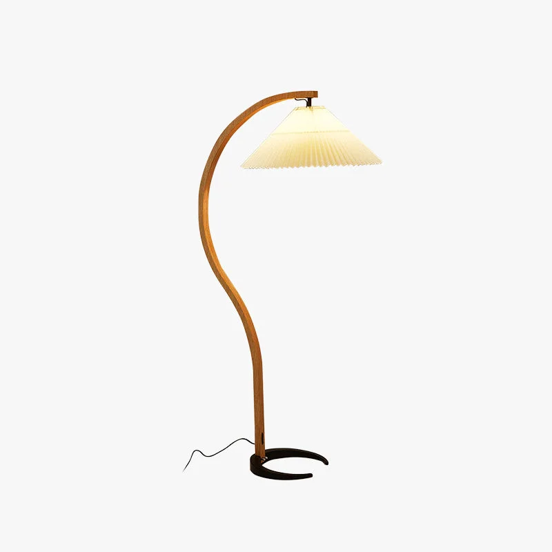 High-End Ozawa Unique LED Beige Floor Lamp Wood Metal Bedroom Living Room Casual
