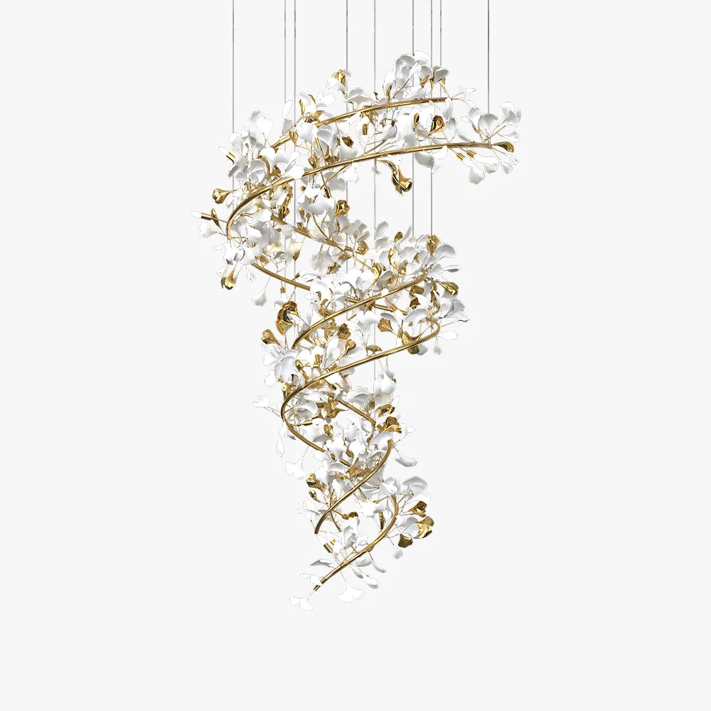 Solid Ophelia AntGlo Modern Gold Staircase Chandelier Metal Ceramic Trusted