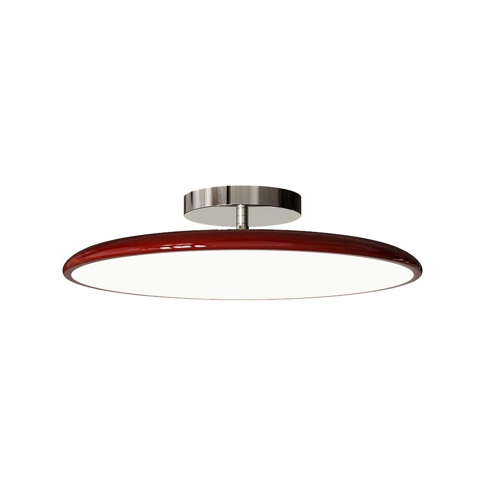Specialty Valentina Vintage Flush Mount Ceiling Light Metal Red White Green LED Bedroom Professional