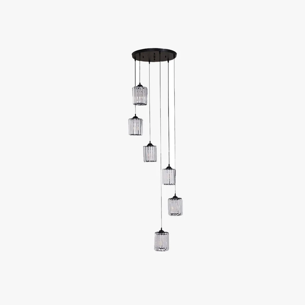 Green Kristy Modern Minimalist Metal Glass Chandelier Black Living Room Relaxed