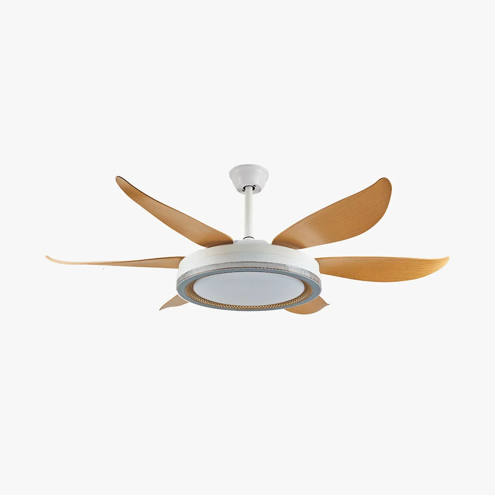 Refined Haydn 6-Blade DC Ceiling Fan with Light White Wood Excellent