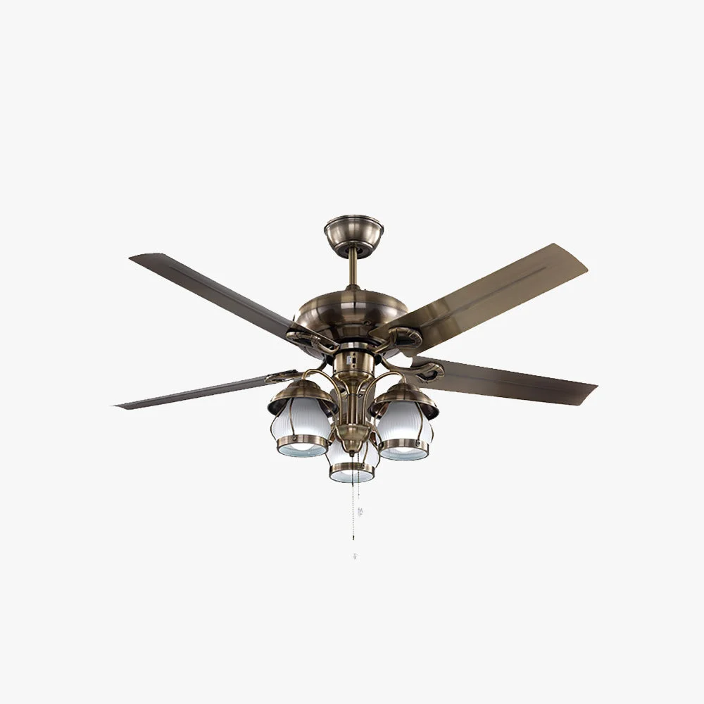 Crafted Alessio 4-Blade Rustic DC Ceiling Fan with Light Summer 51” Soft