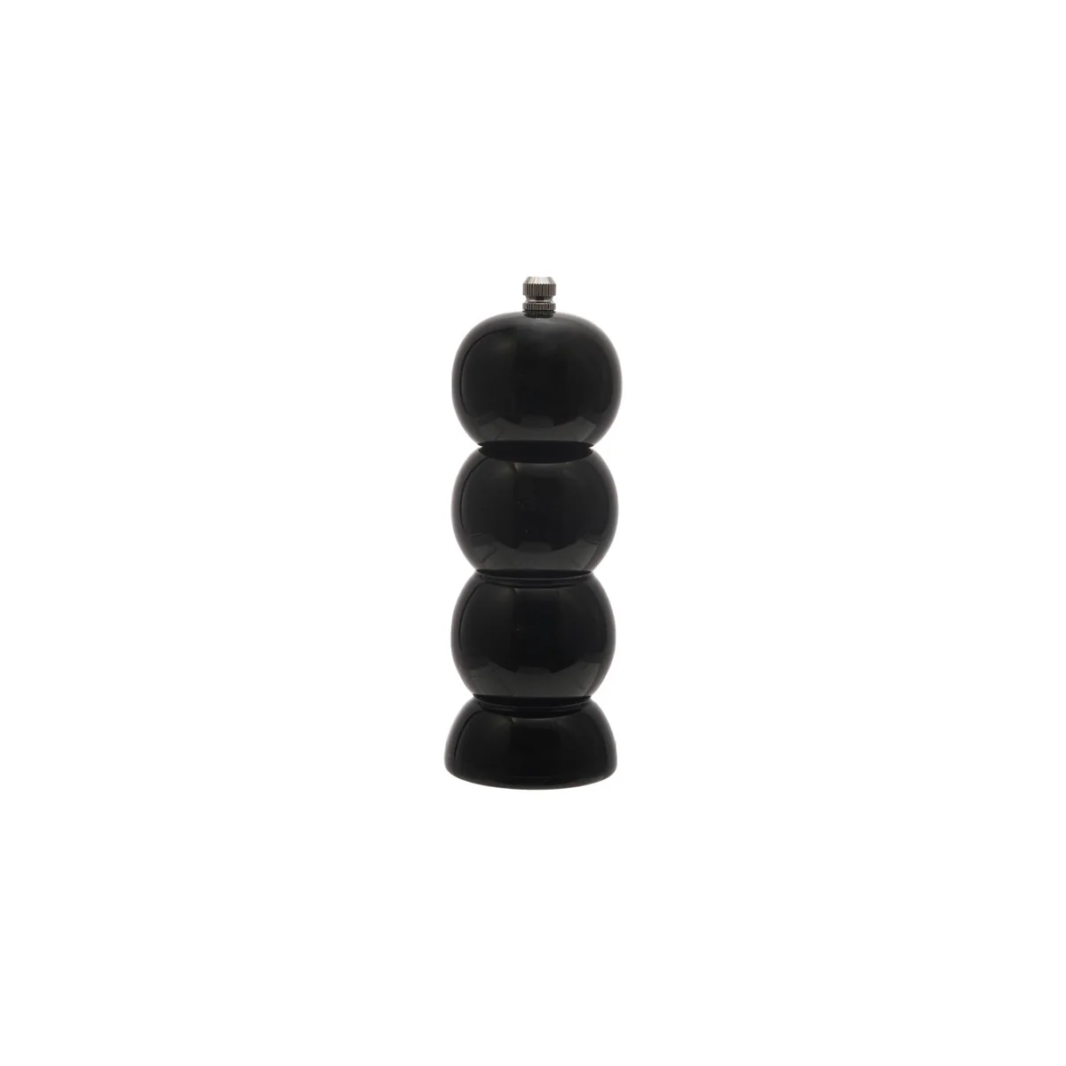 Exceptional Rubberwood Salt Pepper Mill Black Certified