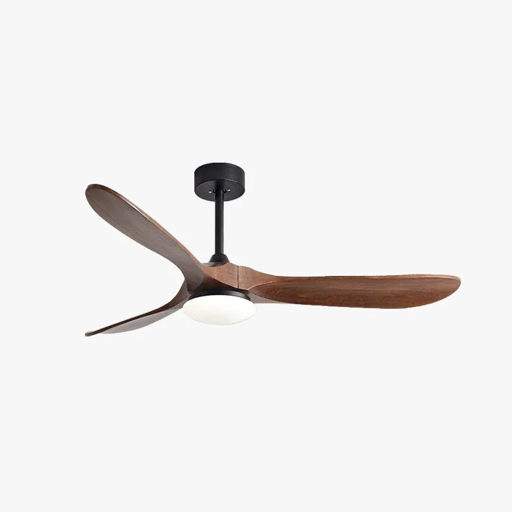 Crafted Haydn 3-Blade Industrial DC Ceiling Fan with Light Black Wood 52'' Smart