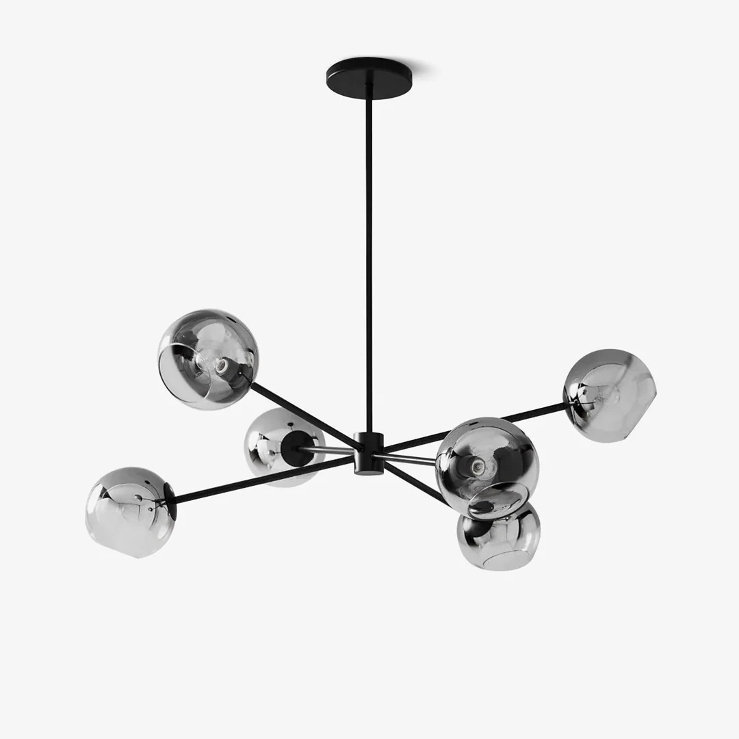 Certified Staggered Glass Molecular Chandelier Enhanced