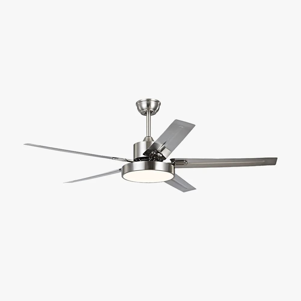 High-Quality Haydn 5-Blade Industrial Silver DC Ceiling Fan Light 52'' Flexible