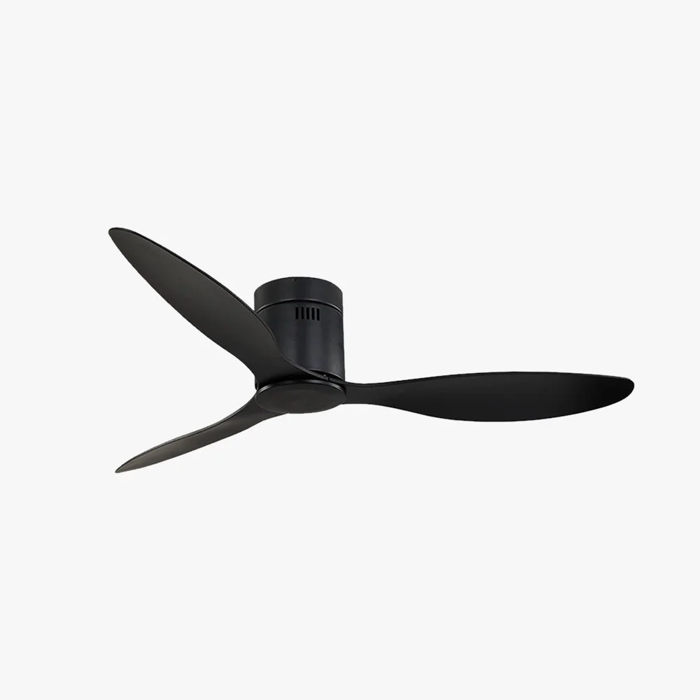 Innovative Walters Modern Minimalist 3-Blade Black DC Ceiling Fan Low Profile 52” Premium Material